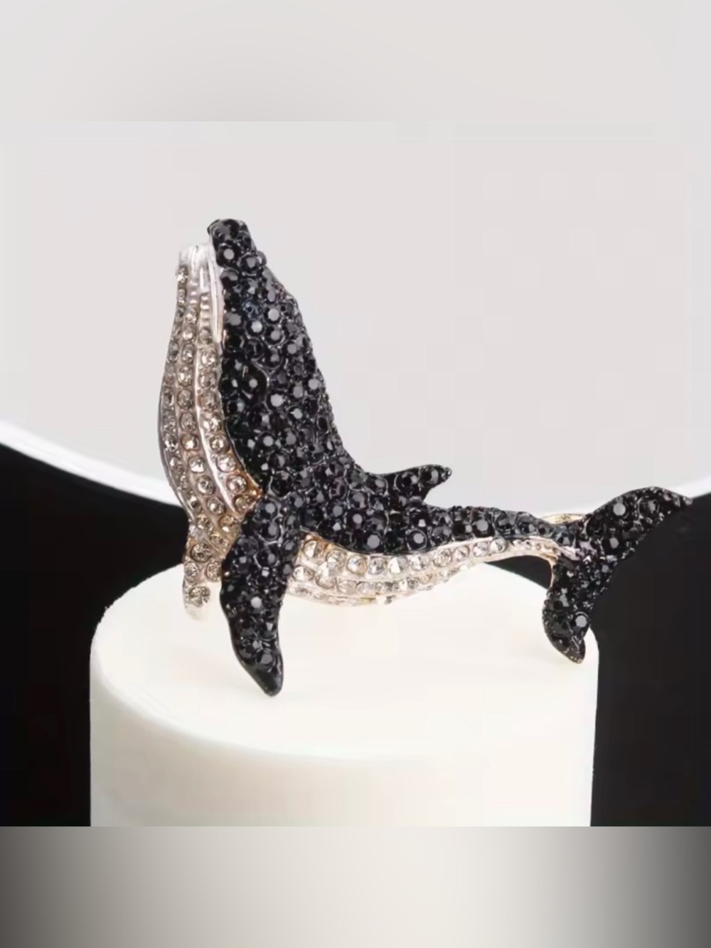 Sparkle Dolphin Fish Brooch Pin